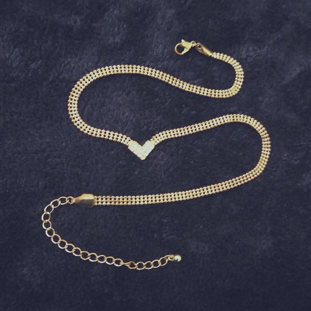 Silver-Beaded Necklace with Diamond-Studded Charm